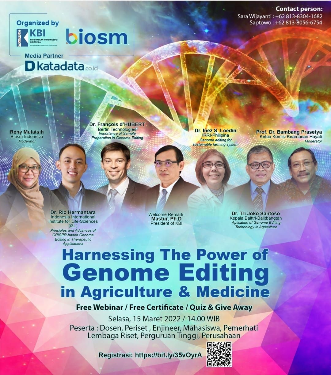 Webinar “Harnessing The Power of Genome Editing in Agriculture and Medicine”
